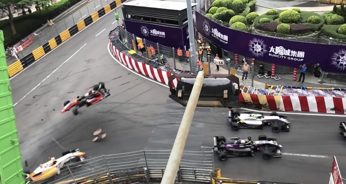 Une fois de plus, le circuit de Macao a été le théâtre d’un accident horrifique. Mais seuls des blessés sont à déplorer.
