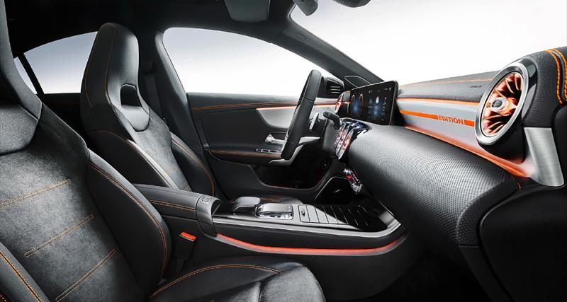 La Mercedes CLA 2019 en 4 points - Des touches d'orange pour sa version de lancement. 