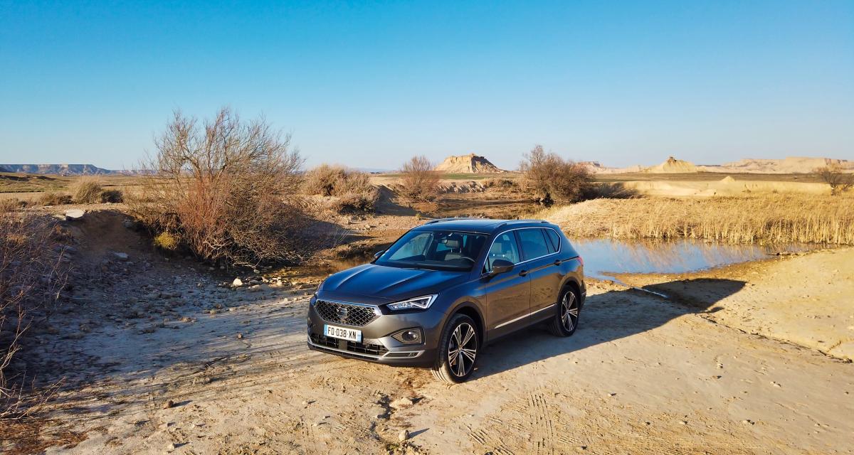 Le SUV Seat Tarraco dans sa version 7 places lors de notre essai en Espagne