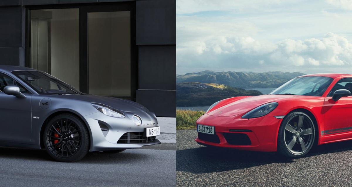 L'Alpine A110 S et la Porsche 718 Cayman T sont plus proches que jamais.