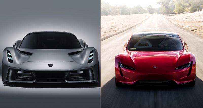 Lotus Evija vs Tesla Roadster : deux visions du coup de jus