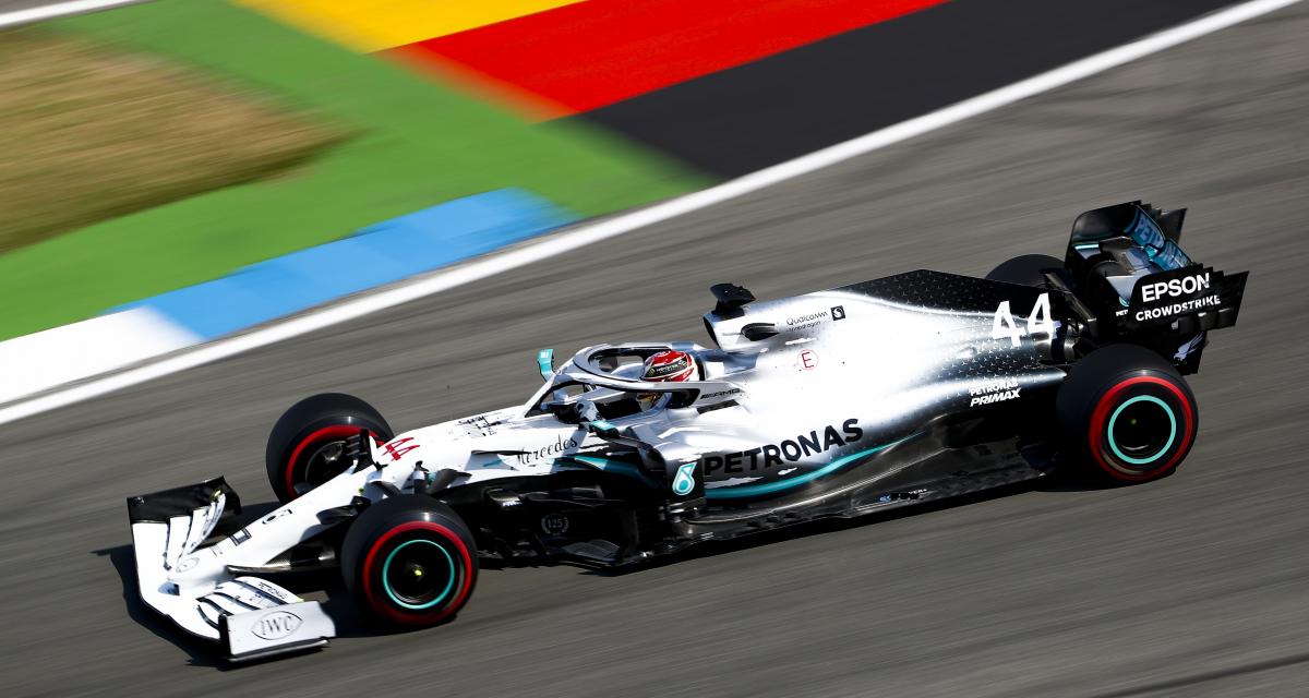 Lewis Hamilton en pole sur les terres de Mercedes... et de Vettel, victime d'un problème de turbo.