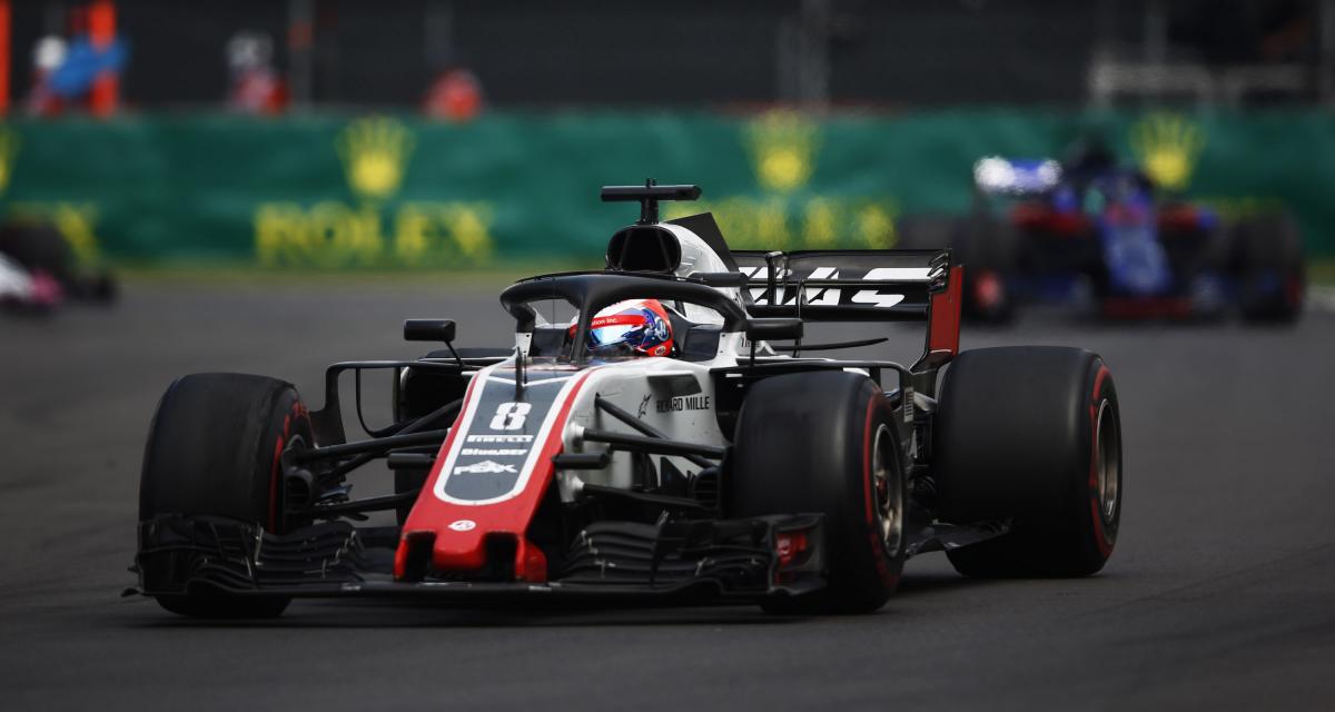 Romain Grosjean au volant de la Haas en 2018