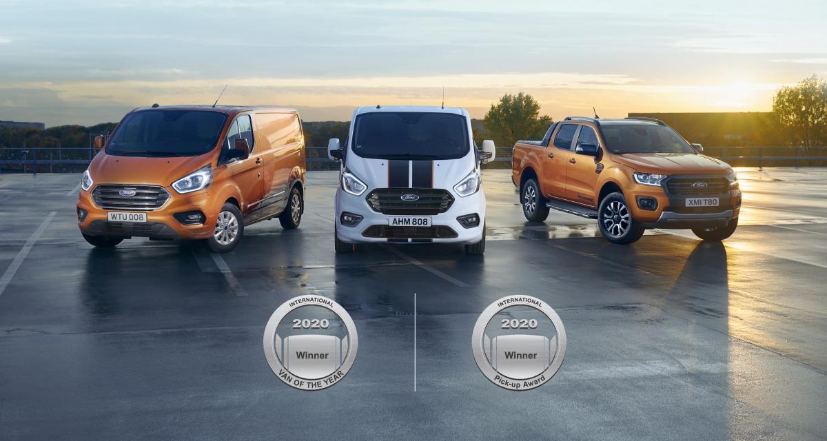 Ford Utilitaires : médaille d'or pour la gamme électrifiée Ford Hybrid Transit Custom