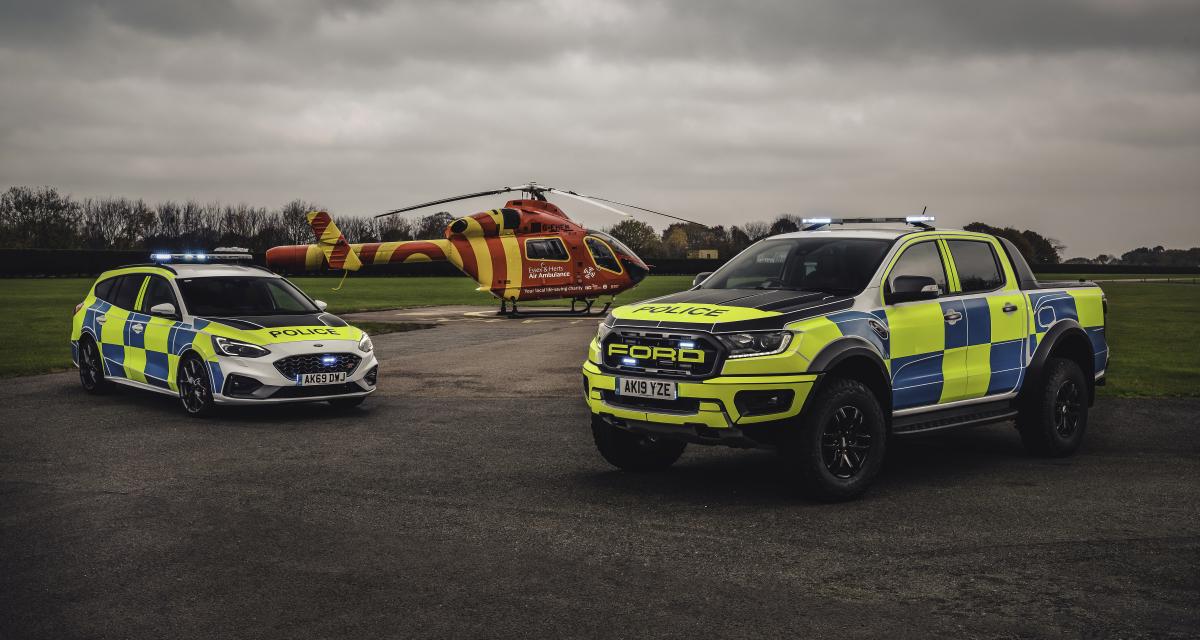 Ford Ranger Raptor et Focus ST pour la police anglaise : véhicules d’intervention au top 