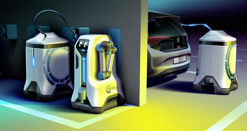 Volkswagen : un robot autonome visionnaire recharge les véhicules électriques - Les caractéristiques du robot