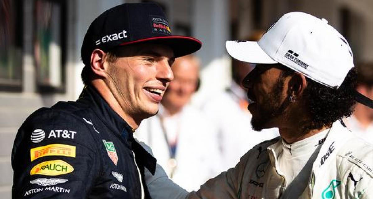 Max Verstappen et Lewis Hamilton