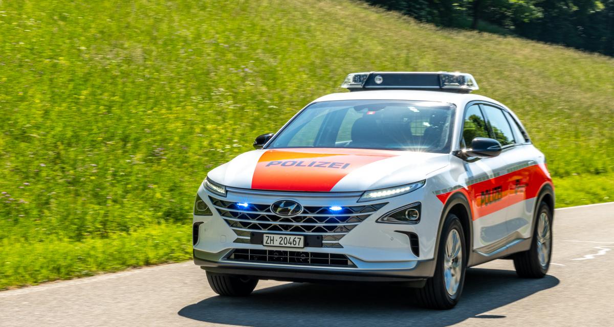 La police suisse roule en Hyundai Nexo hydrogène