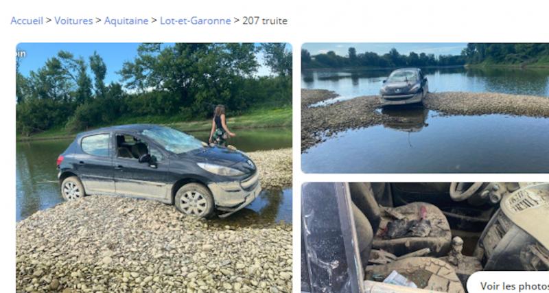  - Vu sur Leboncoin : une Peugeot 207 échouée dans la Garonne attend son heureux propriétaire