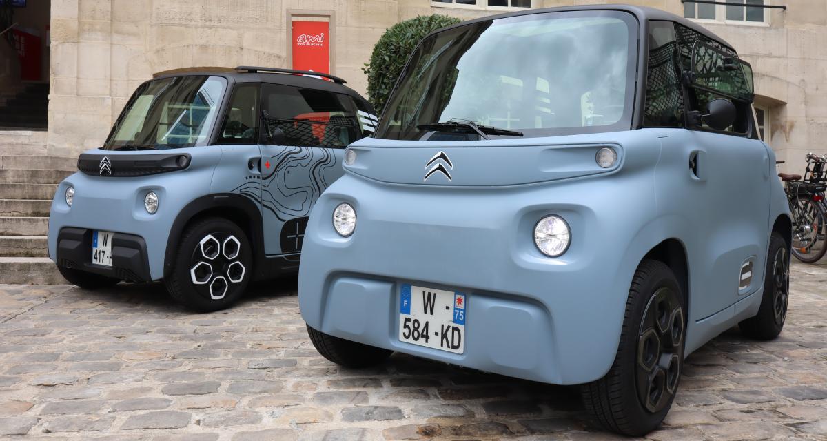 La Citroën Ami propose deux places et se conduit sans permis dès 14 ans en 100 % électrique.