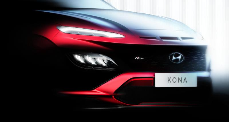 Hyundai Kona (2021) : la version restylée du SUV teasée par le constructeur - Version N Line plus marquée