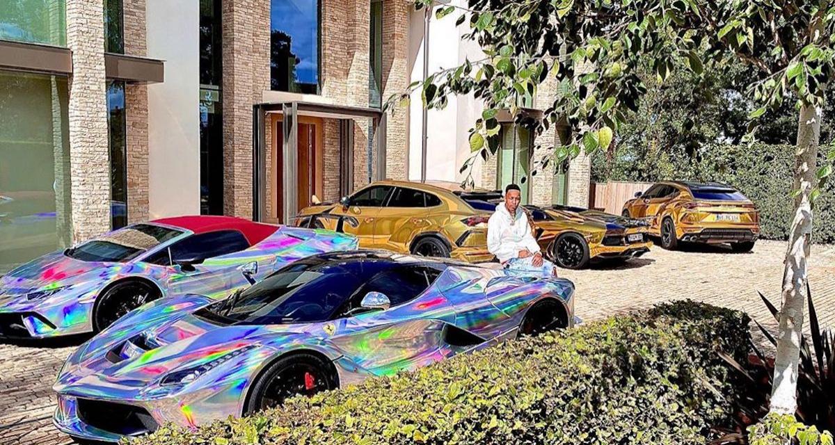 Aubameyang pose sur Insta avec ses Lambo et Ferrari : une photo à plus de 2 millions d'euros