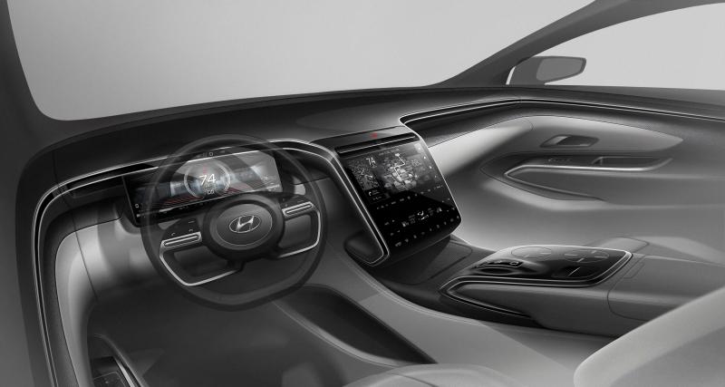 Hyundai Tucson (2021) : un look ultra-futuriste pour le nouveau SUV coréen - Espace épuré à l’intérieur