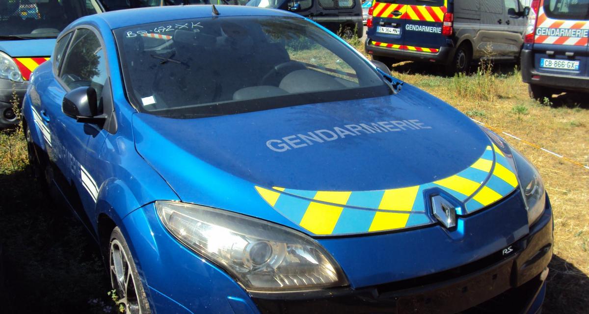La Renault Mégane 3 RS mise aux enchères par la gendarmerie vendue pour 9.900¬