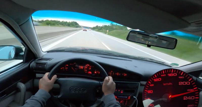  - À fond de compteur en Audi A6 : il frôle les 240 km/h au volant d’une antiquité de 1994 (vidéo)
