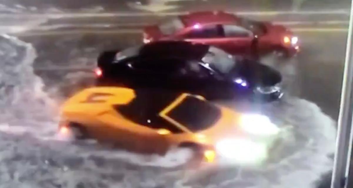 Une route complètement inondée ? Même pas peur pour cette Lamborghini Huracan (vidéo)