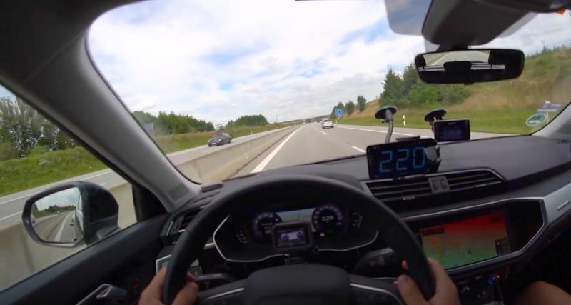  - À fond de compteur : ce Q3 Sportback fait vrombir les chevaux sur l’autoroute allemande à 230 km/h (vidéo)