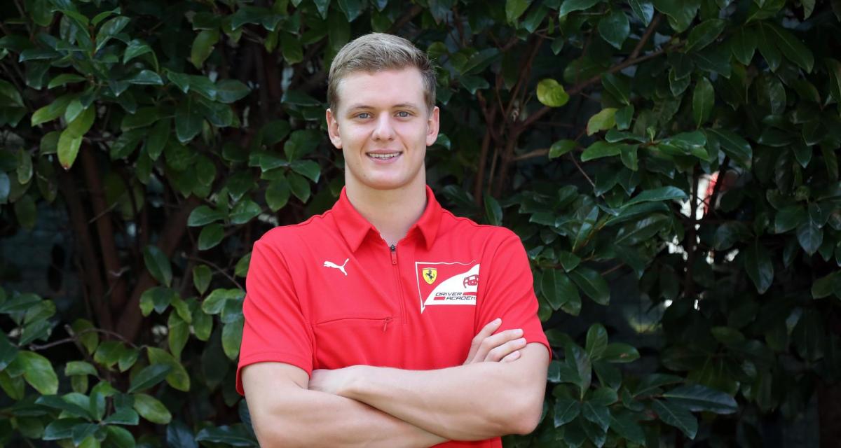 Mick Schumacher lors de son passage à l'académie Ferrari 