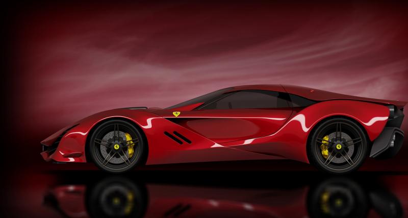 Ferrari CascoRosso : une sportive italienne qui aurait sa place dans Cyberpunk 2077 - Un style particulièrement bien inspiré