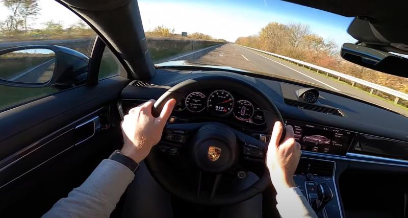 - Cette Porsche Panamera Turbo S lâche les chevaux sur l'autoroute, à 318 km/h sur la voie de gauche (vidéo)