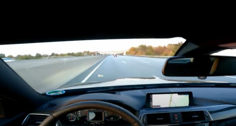  - C’est pas passé loin : à 270 km/h, il freine à temps pour éviter une voiture sur l’autoroute (vidéo) 
