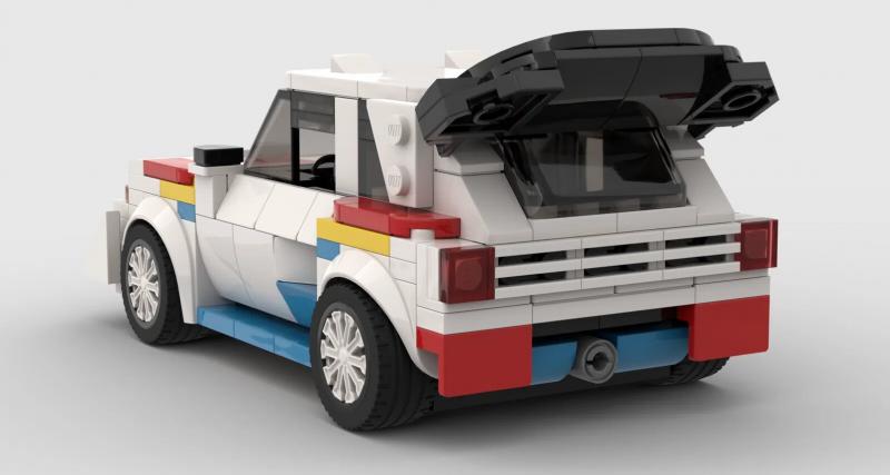 Peugeot 205 T16 : la championne de rallye reproduite en Lego par un fan - Une voiture en 348 pièces