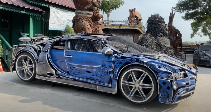  - Le Scrap Metal Art Thailand expose une Bugatti Chiron à base de ferraille
