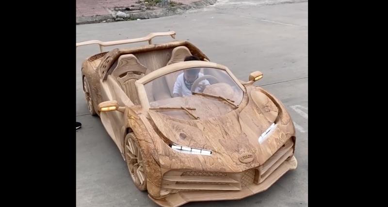  - VIDEO - Il construit une Bugatti Centodieci en bois pour son fils et le résultat est hallucinant