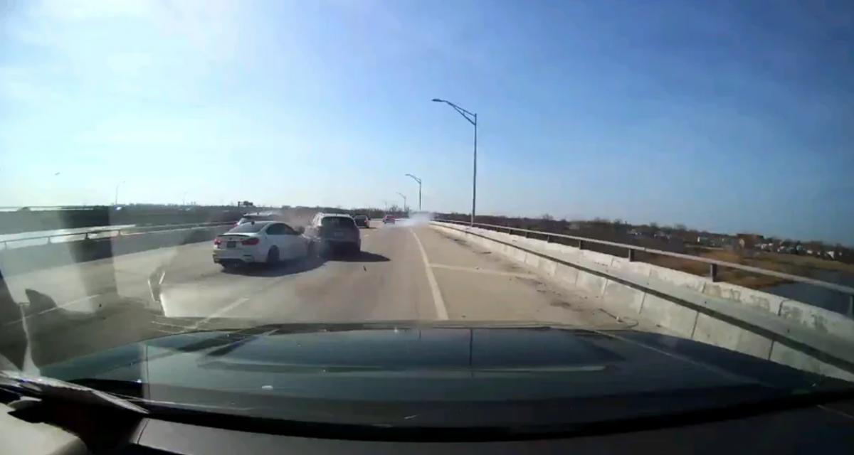 VIDEO - Cette course improvisée sur l'autoroute tourne très mal