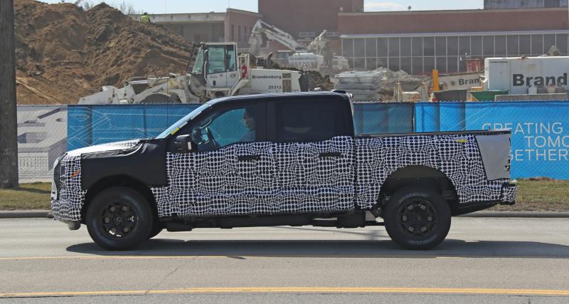 Ford F-150 EV : le pick-up électrique aperçu dans le Michigan - Le Ford F-150 EV sous camouflage