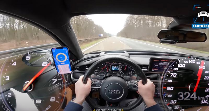  - VIDEO - Il frôle les 330 km/h au volant de son Audi RS6 modifiée 
