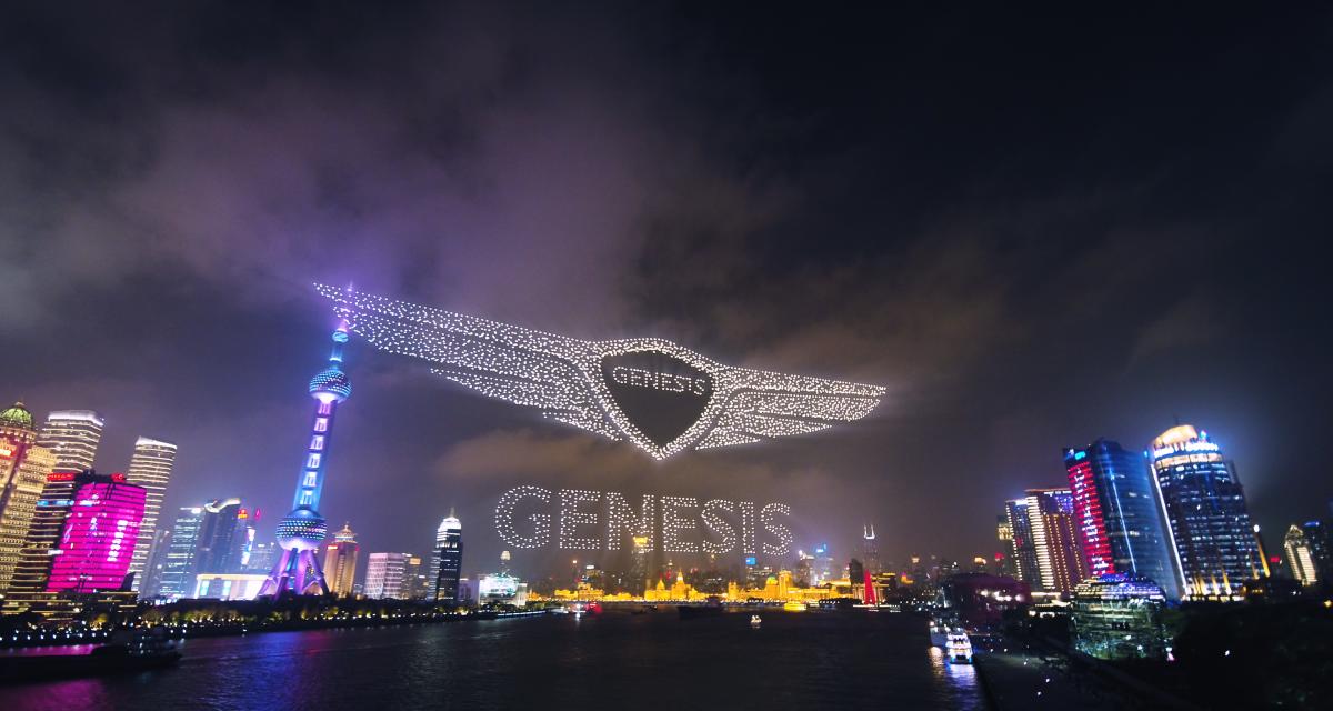 Genesis fait voler 3.281 drones dans le ciel de Shanghai pour son lancement en Chine