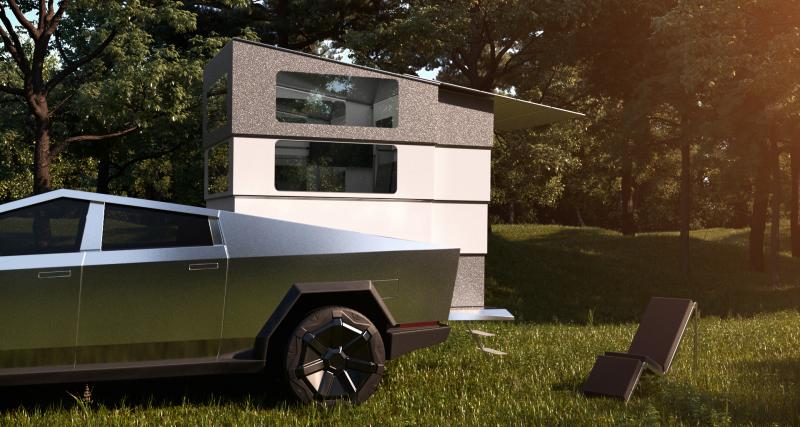  - Cyberlandr : un camping car pop-up pour le Tesla Cybertruck