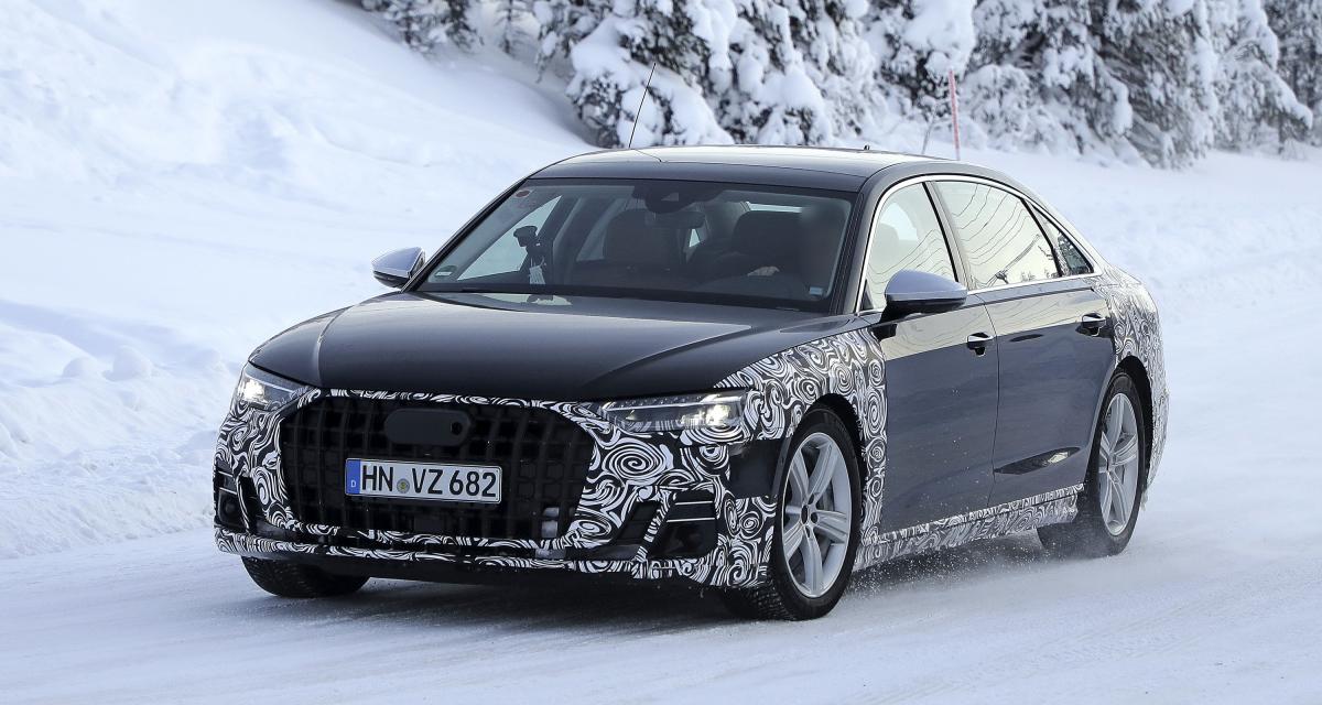 Audi A8 restylée (2022) : la limousine allemande chassée jusqu'en Scandinavie