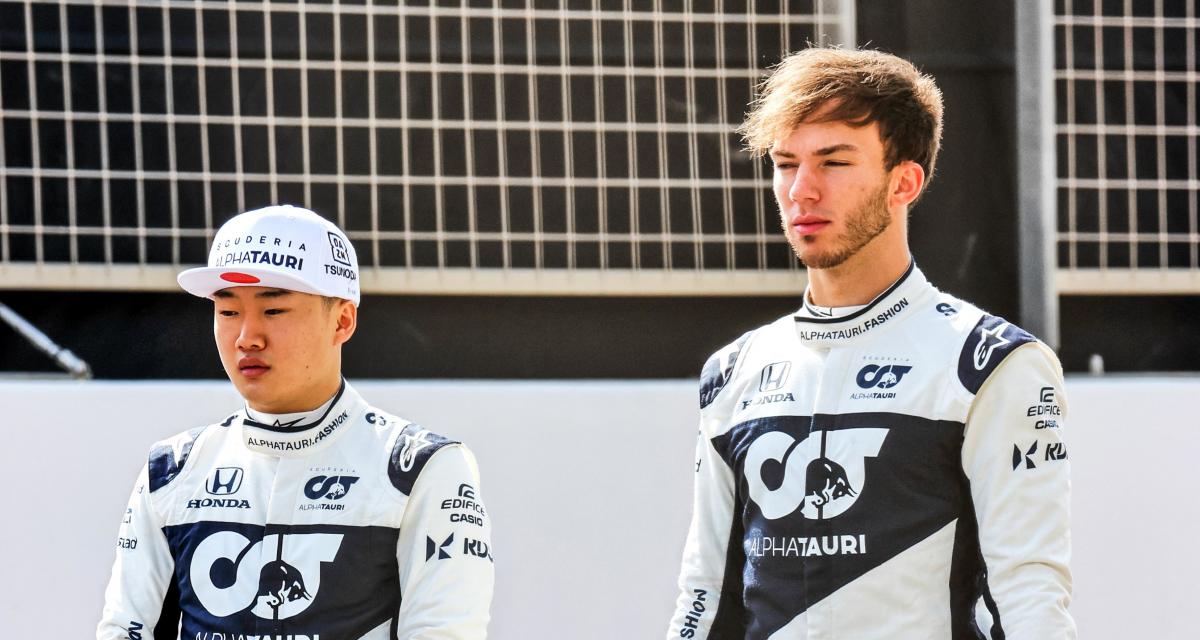 Yuki Tsunoda et Pierre Gasly lors du Grand Prix de Bahrein 2021