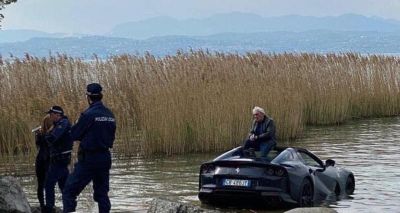  - Il ne serre pas le frein à main de sa Ferrari 812 GTS, cette dernière termine dans un lac en Italie