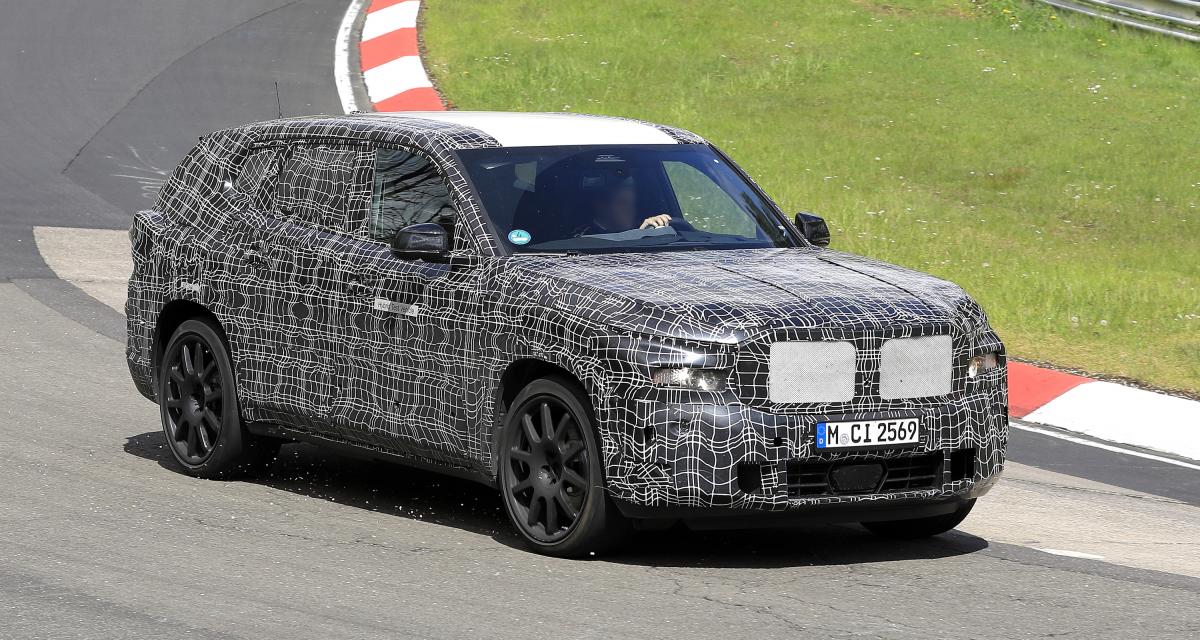 Le futur BMW X8 hybride rechargeable sous camouflage