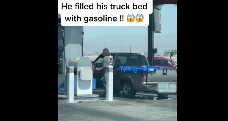  - VIDEO - Il remplit la remorque de son pick-up avec de l’essence