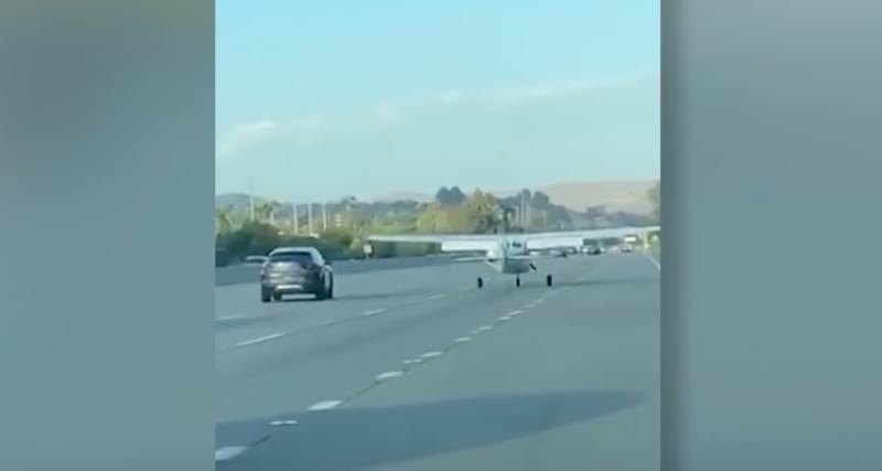  - VIDEO - Un pilote et son stagiaire font atterrir l’avion en urgence au beau milieu de l'autoroute