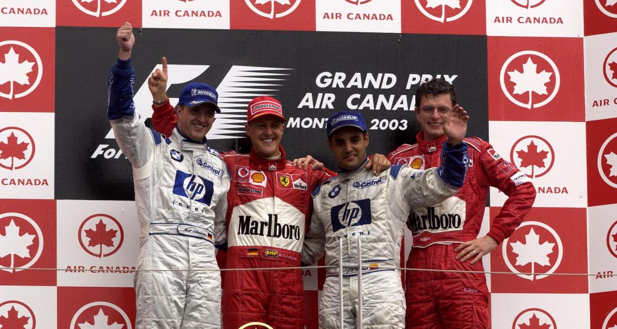 Le podium du Grand Prix du Canada 2003