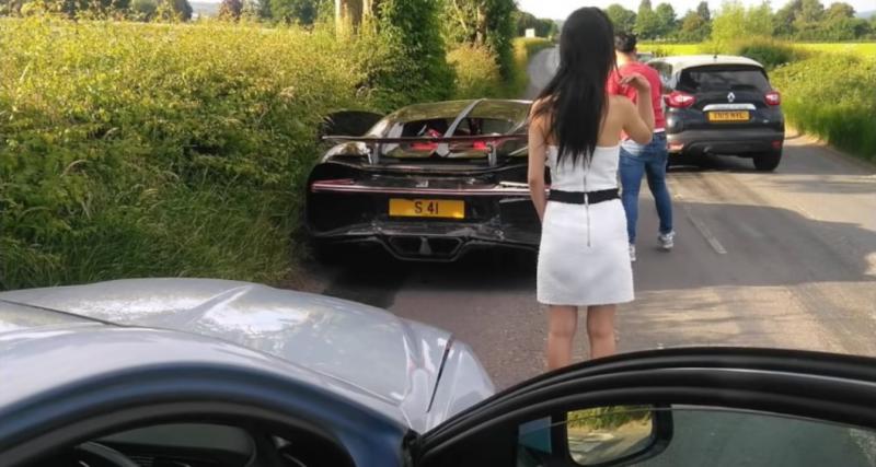  - VIDEO - La Bugatti Chiron d’un Youtubeur britannique impliquée dans un accrochage avec une Jaguar