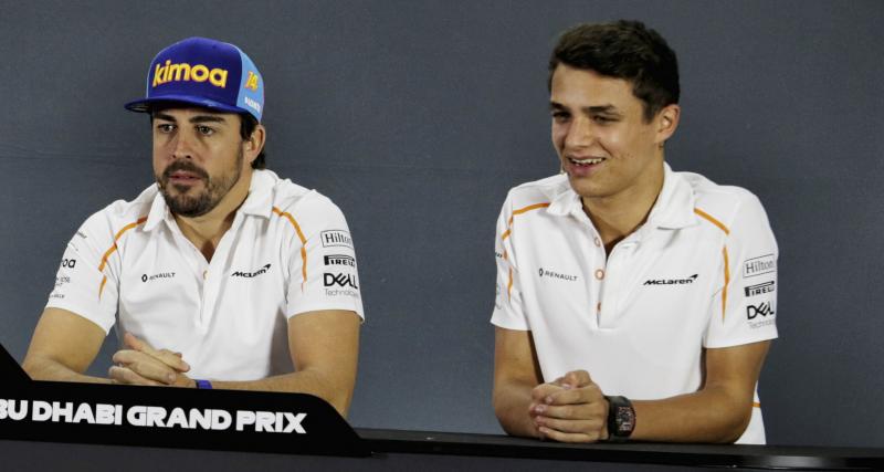  - Échange de casques entre Lando Norris et Fernando Alonso