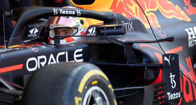  - Grand Prix de Grande-Bretagne de F1 : des flammes sur la Red Bull de Max Verstappen lors de la qualification sprint