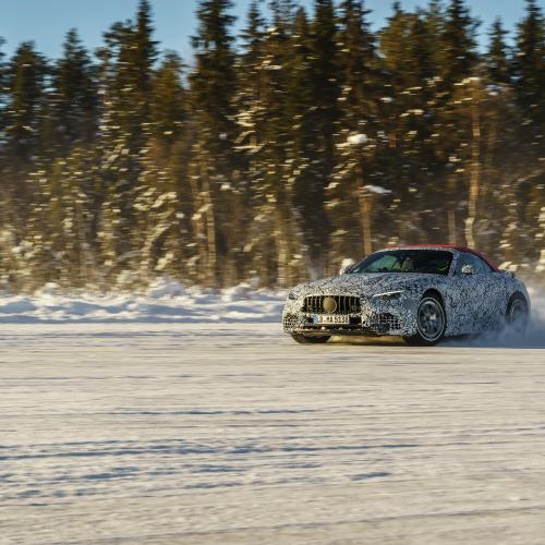 Mercedes SL (2021) | Les photos du cabriolet à l’essai en Suède