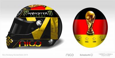 Le casque de Nico Rosberg pour le GP d'Allemagne 2014