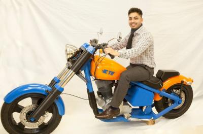 La première moto roulante issue d'une imprimante 3D par TE Connectivity